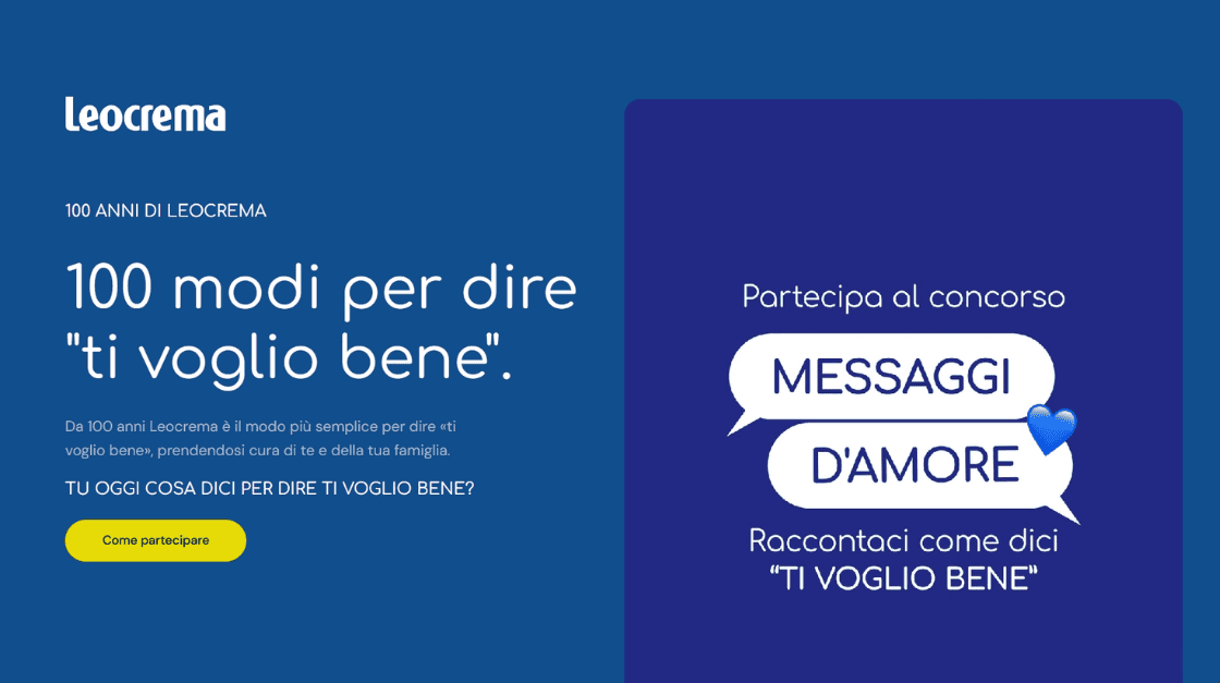 MESSAGGI D’AMORE – 100 ANNI LEOCREMA